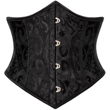 Gothic Renaissance Corset Belt with Lace-Up Back and Wide Waistband, Size 18