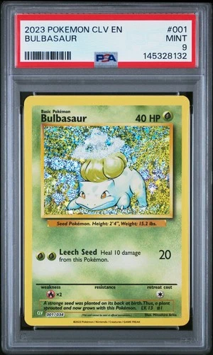 2023 POKEMON CLV-CLASSIC VENUSAUR & LUGIA EX DECK #001 BULBASAUR PSA 9