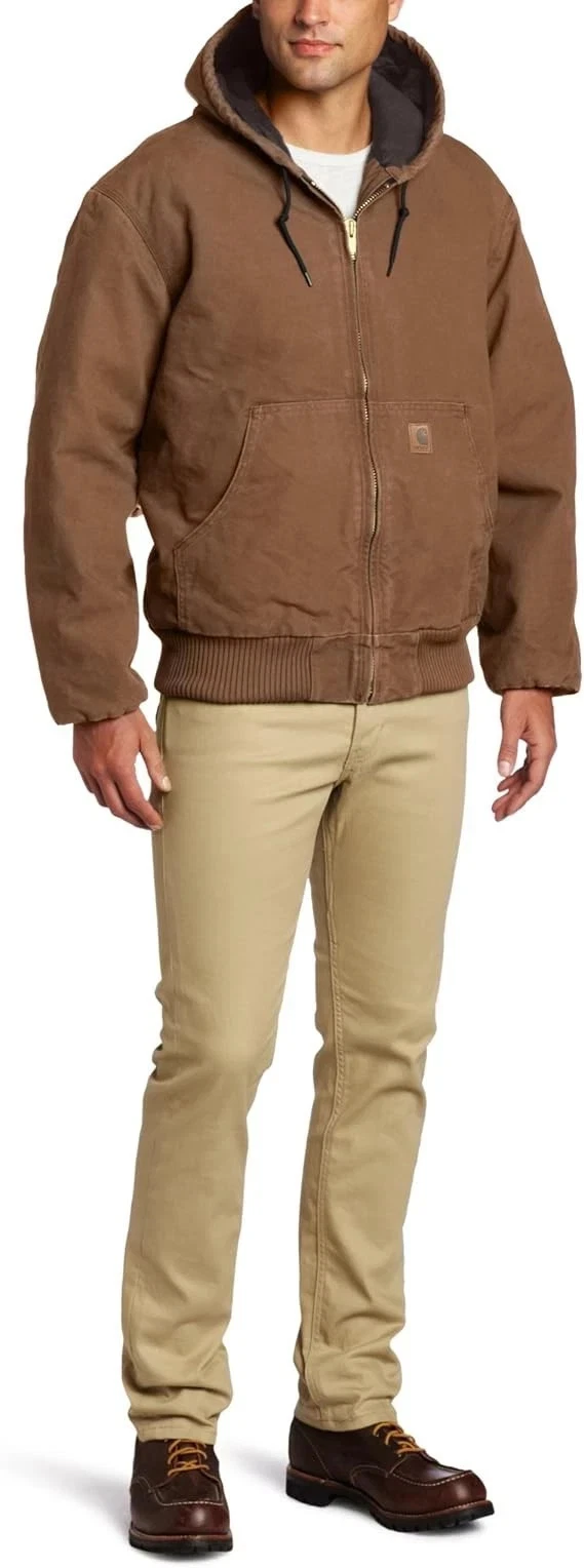 Carhartt Men's J-130(Chestnut Brown) 5XL) Quilted Lined Sandstone Active Jacket