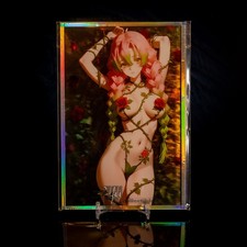 Mitsuri Kanroji Waifu Trading Card A6 Oversized Silver Holo Frame Demon Slayer