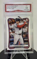 Tarjeta de novato 2026 Bowman Roman Anthony Boston Red Sox #18 gema como nueva 10