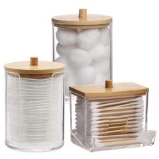 Tbestmax Bathroom Organizer Accessories Set-10 OZ,7 OZ Qtips Holder Storage ...