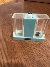 Vintage Whirley Industries Push Button Salt & Pepper Shaker Aqua Blue