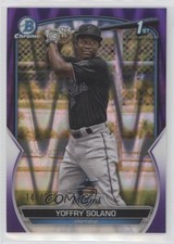 2023 Bowman Chrome Prospects Purple RayWave Refractor 148/250 Yoffry Solano 1hr4