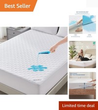 Queen Mattress Cover - Soft, Breathable, and Waterproof - Ideal for Families