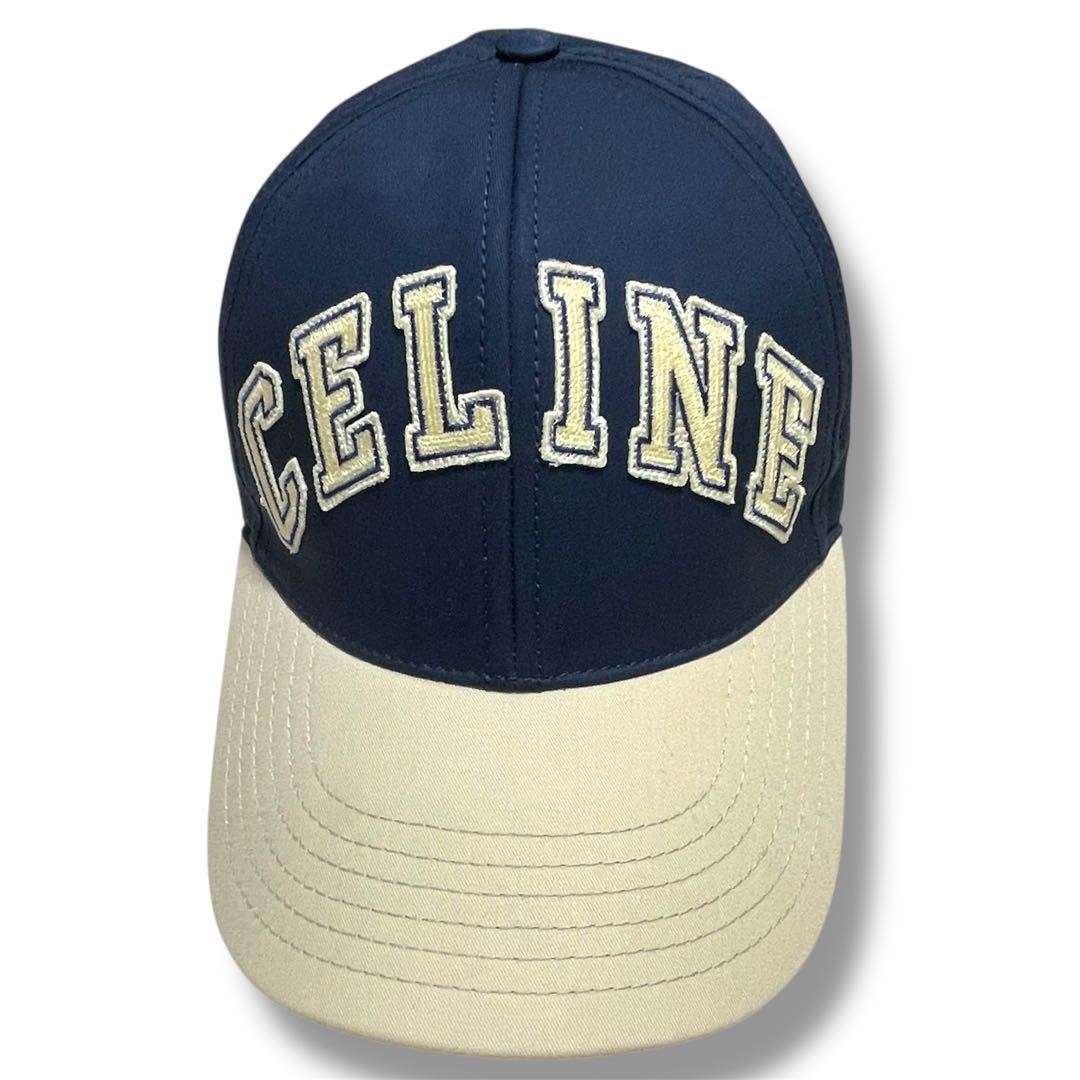 CELINE College Patch Logo Baseball Cap Unisex Nav… - image 3
