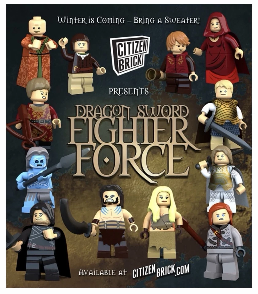 Citizen Brick Dragon Sword Fighter Force Minifigure George R. R. Martin New - Image 4 of 4