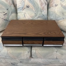 Vintage Walmart 36 VHS Cassette Storage Case Tape Holder 3 Drawer Faux Wood