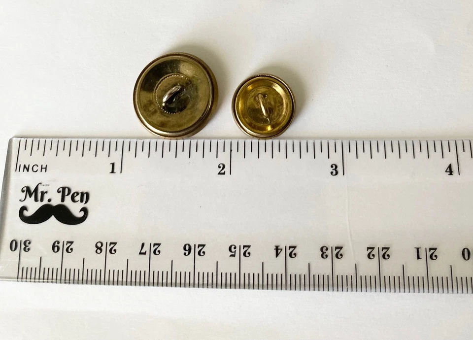 6 Yves Saint Laurent YSL VTG 70s Logo Brass Tarnished Replacement Buttons Blazer - Image 3 of 4