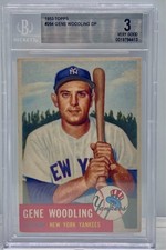 1953 Topps #264 Gene Woodling New York Yankee Outfield Vintage Grade 3 Very Good