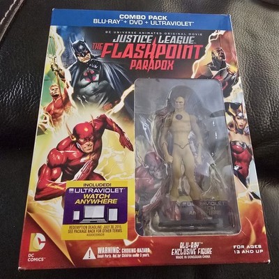NEW! Justice League: The Flashpoint Paradox Best Buy Exclu. Blu-ray/DVD/Figurine