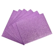 Dark Purple Glitter EVA Foam Sheets 11 x 8 Inch 2mm Thick for Crafts DIY 6 Pcs