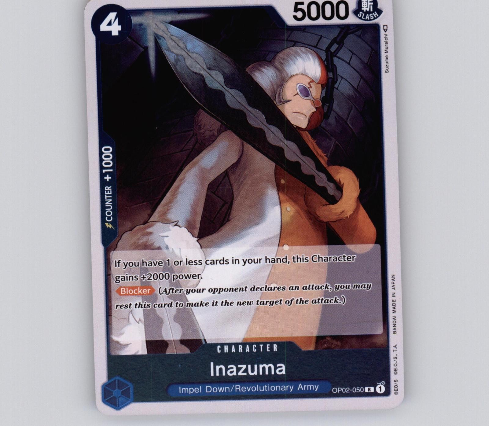 Inazuma OP02-050 Foil R Paramount War NM One Piece