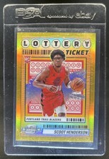 2023-24 Panini Contenders Optic Scoot Henderson Lottery Ticket RC Gold #/10