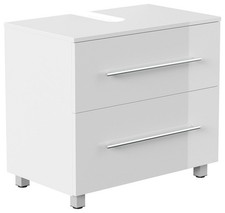 Badmöbel Waschbeckenunterschrank "Mondial" weiß Hochglanz 70 cm Universalschrank