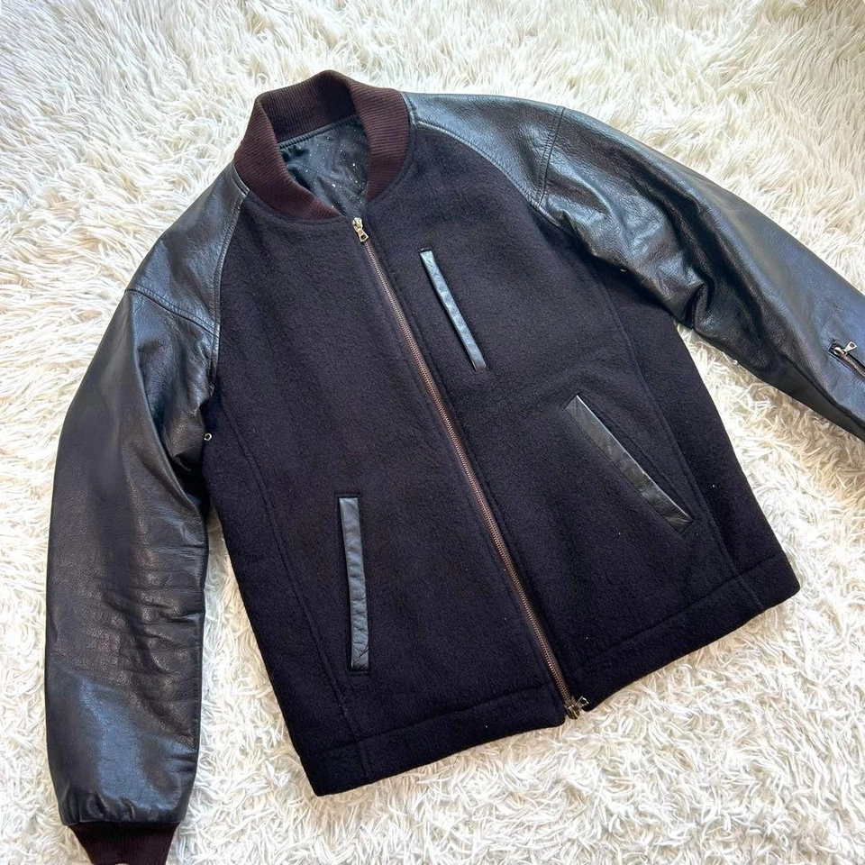 SOPHNET. Stadium Blouson Leather Stadium Jumper Cashmere - Image 4 of 4