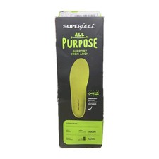 Superfeet All-Purpose Support High Arch Insoles: Size E M 9.5-11, W 10.5-12 