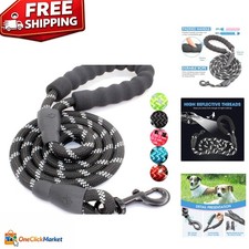 Heavy-Duty 5FT Dog Leash with Padded Handle  Reflective Threads for Safety