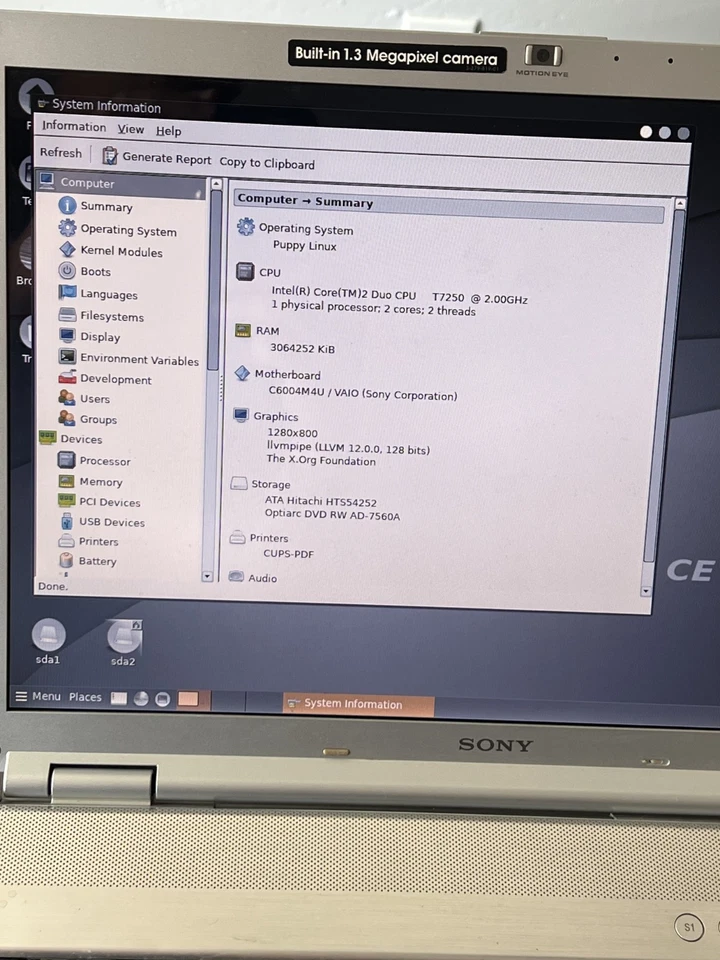 Portátil Sony VAIO PCG-3A1L Core Duo T7250 3 GB RAM AC adaptador incluido Foto 2 de 4