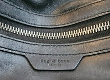 Rag Bone Black Leather Commuter Belt Bag Fanny Pack Waist