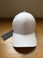 BOSS New Men’s Baseball Cap White 100% Cotton Adjustable Size BNWT
