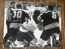Gerry Cheevers Autographed 16x20 Photo Boston Bruins
