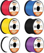Iron Forge Cable 12 Gauge Primary Automotive Wire - 6 Roll Bulk Assortment Pack