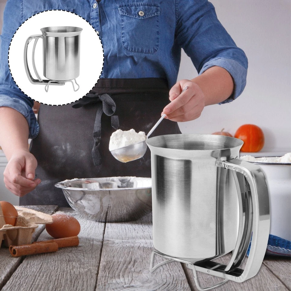 Dispenser per mescolare pastella in acciaio inossidabile 1pc (argento) - Immagine 4 di 4