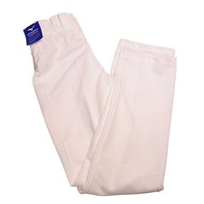 Mizuno Baseball Pants Adult Small White Hemmed Bottom Double Knit Performance