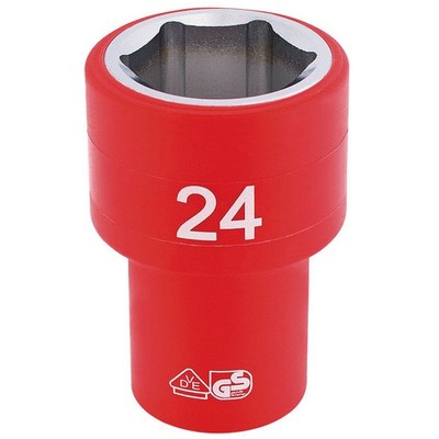 Draper Expert 31954 1/2'' Sq. Dr. Fully Insulated VDE Socket (24mm)