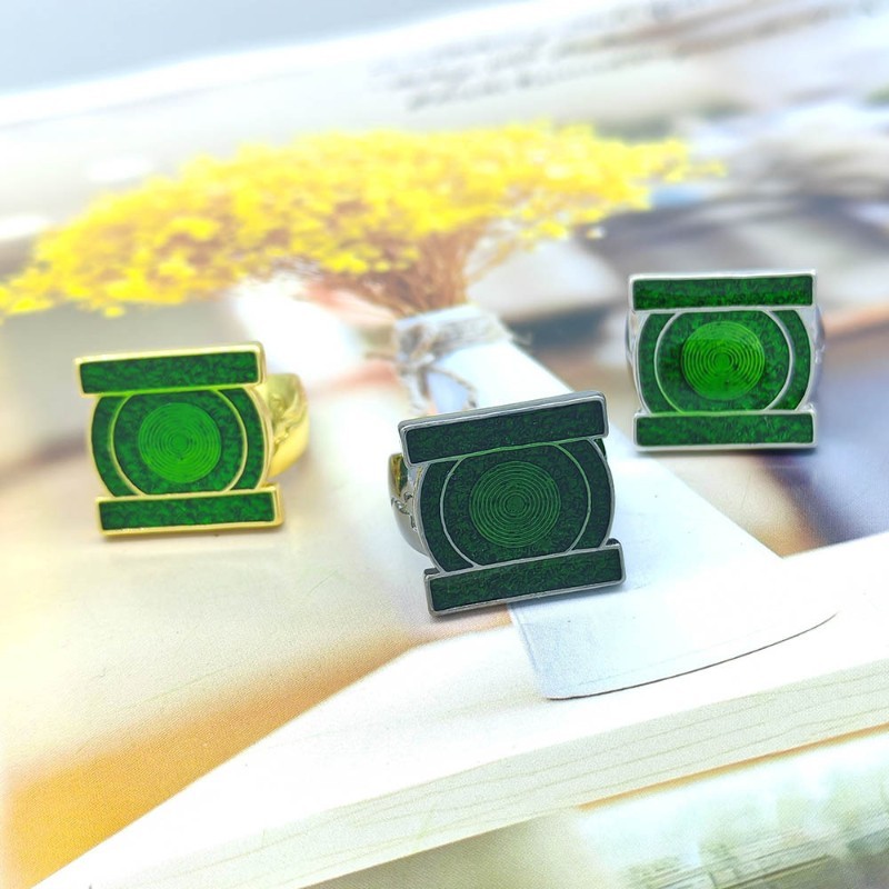 Green Lantern Ring Metal Corps Cosplay Prop DC Costume Collectible Accessory