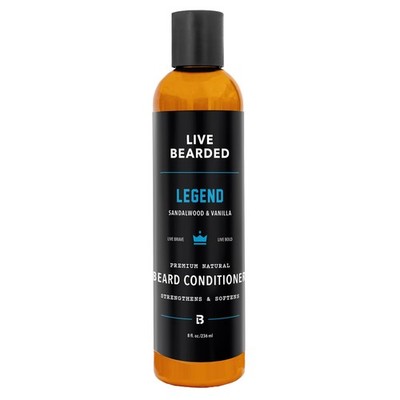 Live Bearded Beard Conditioner, 8 fl oz - Strengthens and 8 Fl Oz (Pack of 1) 