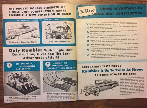 VINTAGE OFFICIAL 1957 X-RAY RAMBLER AUTOMOBILE PRODUCT LINE FEATURES MAGAZINE - Picture 3 of 12