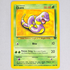 Ekans 56/82 Team Rocket Common Vintage Pokemon Card WOTC TCG English LP