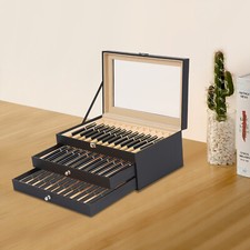 3-Tier Desktop Pen Display Box 36 Slots Pen Storage Organizer Holder Case Modern