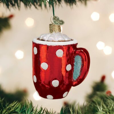 OLD WORLD CHRISTMAS HOT COCOA GLASS CHRISTMAS ORNAMENT 32310