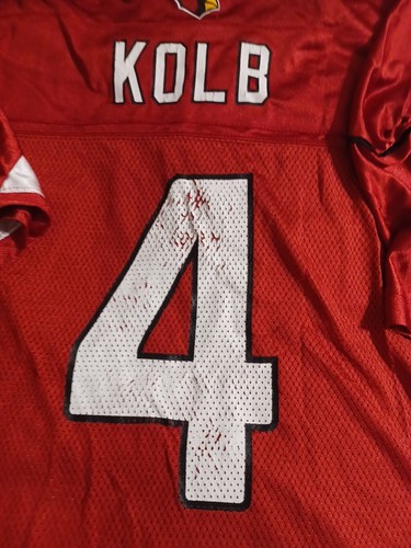 Reebok Arizona Cardinals Kevin Kolb #4 On Field Red Jersey Adult Size XL - Picture 6 of 6