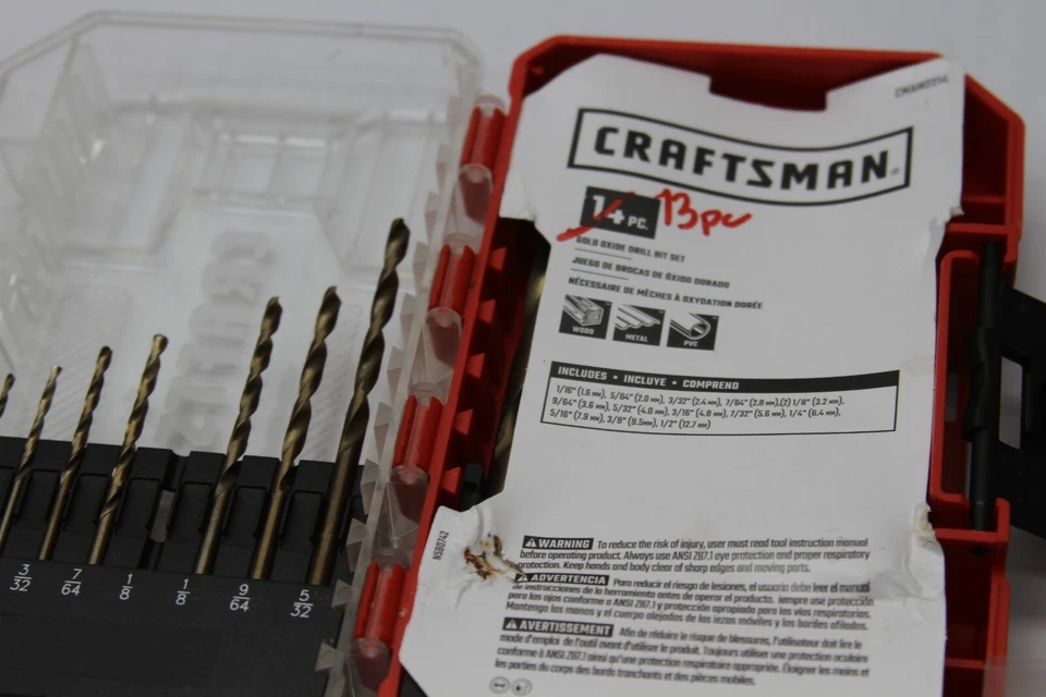 S/3 Kits Craftsman Broca de Destornillador CMAF1247L, Broca CMAM2214, Llave Hexagonal CMAM22 Foto 4 de 4