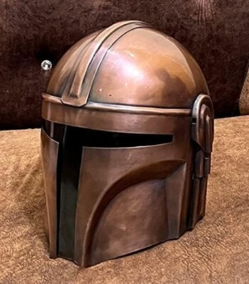 Mandalorian Helmet With Liner-Chin Strap For LARP/Costumes Role Plays