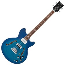 Vintage Revo Series 'supreme' Semi Acoustic Bass ~ Blueburst