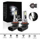 Pair 9145 9140 H10 LED Fog Driving Light Bulbs Super White 80000LM 6500K 100W