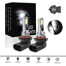 Pair 9145 9140 H10 LED Fog Driving Light Bulbs Super White 80000LM 6500K 100W