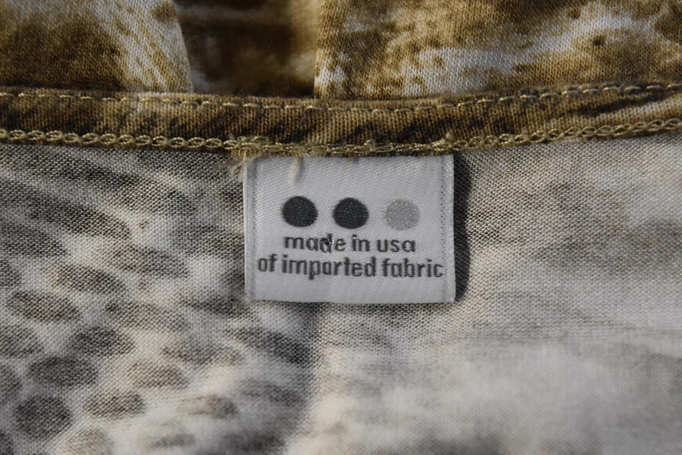 Blusa informal de punto con estampado de animales Three Dots para mujer talla L marrón blanco Foto 4 de 4