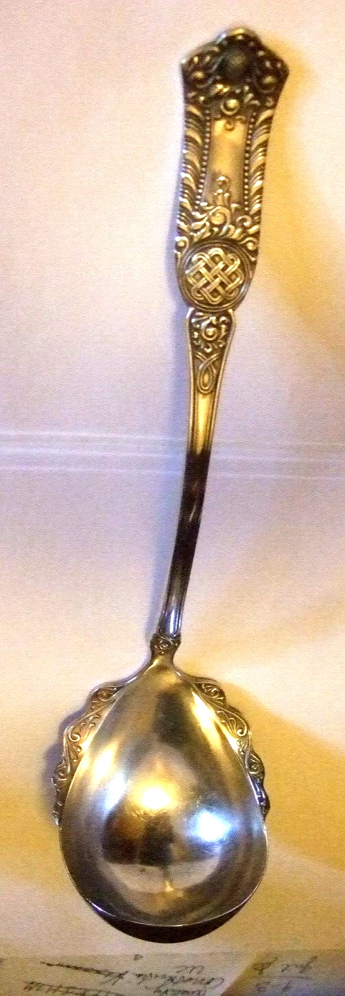 Vintage Rogers Silverplate Oyster Ladle Romanesque Rare Estate Heirloom
