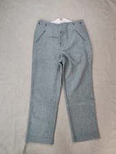 SIZE XL ,WORLD WAR II GERMAN M1936 EM GRAY GREEN WOOL FIELD TROUSERS PANTS