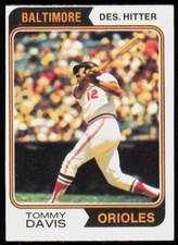 1974 Topps Base Set Tommy Davis Baltimore Orioles #396