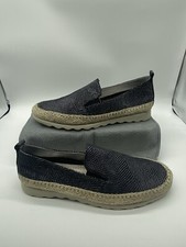 The FLEXX Women's Chappie Espadrille Sneaker in Black Milos Leather- Size 6.5