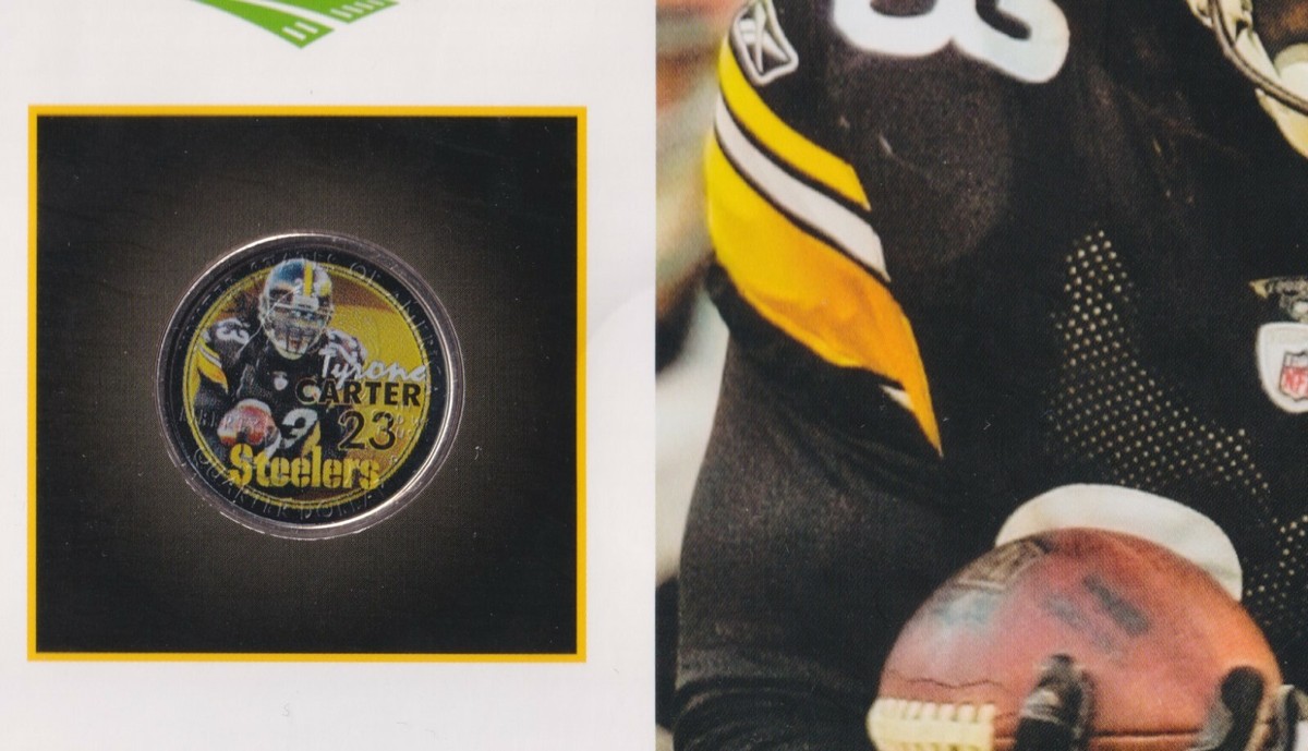 Tyrone Carter Danbury Mint Steelers 2009 Super Bowl XLIII Card