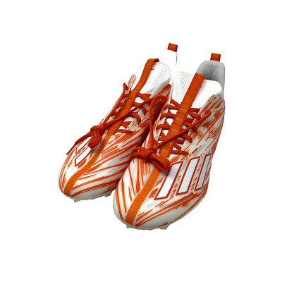 adidas Adizero 'Team Orange' Football Cleats - Orange/White - H03639 - Size: 13