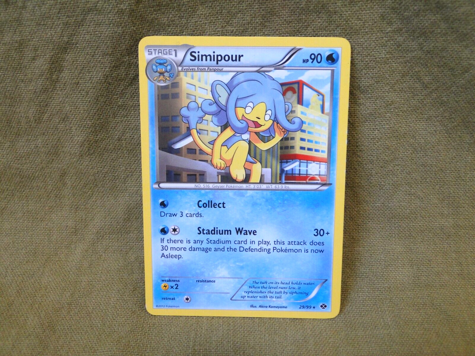 Pokemon Trading Card - Next Destinies: Simipour 29/99
